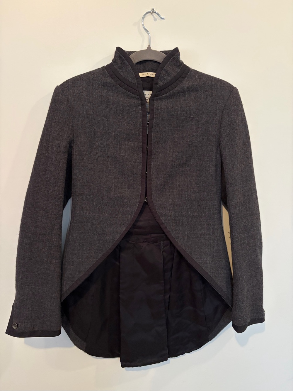 rag & bone 100% Wool Handmade Keri tail Jacket - Size 8 - Made in USA